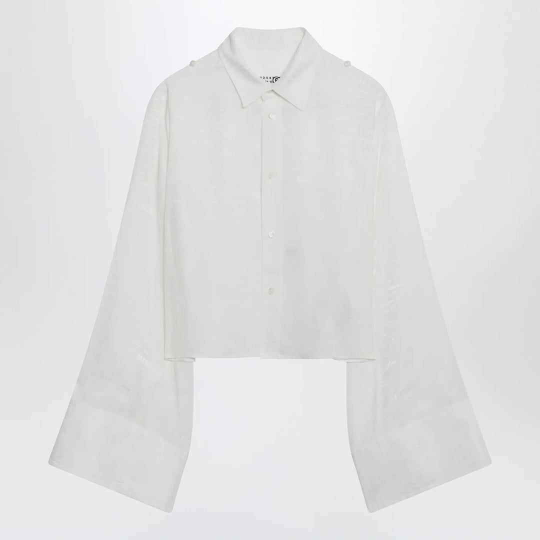 MM6 Maison Margiela - White shirt with all-over logo graphic