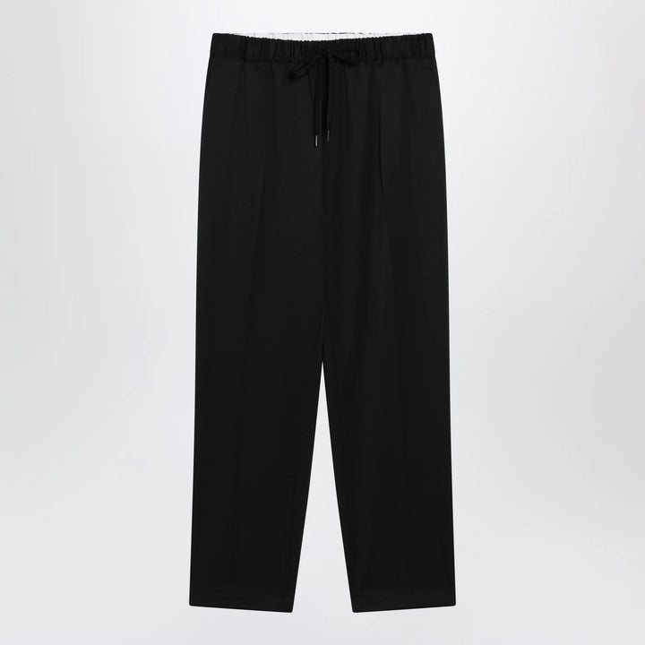 MM6 Maison Margiela - Black wool-blend trousers