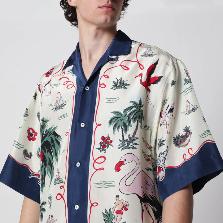 Dsquared2 - Aloha Souvenir silk bowling shirt in multicolor