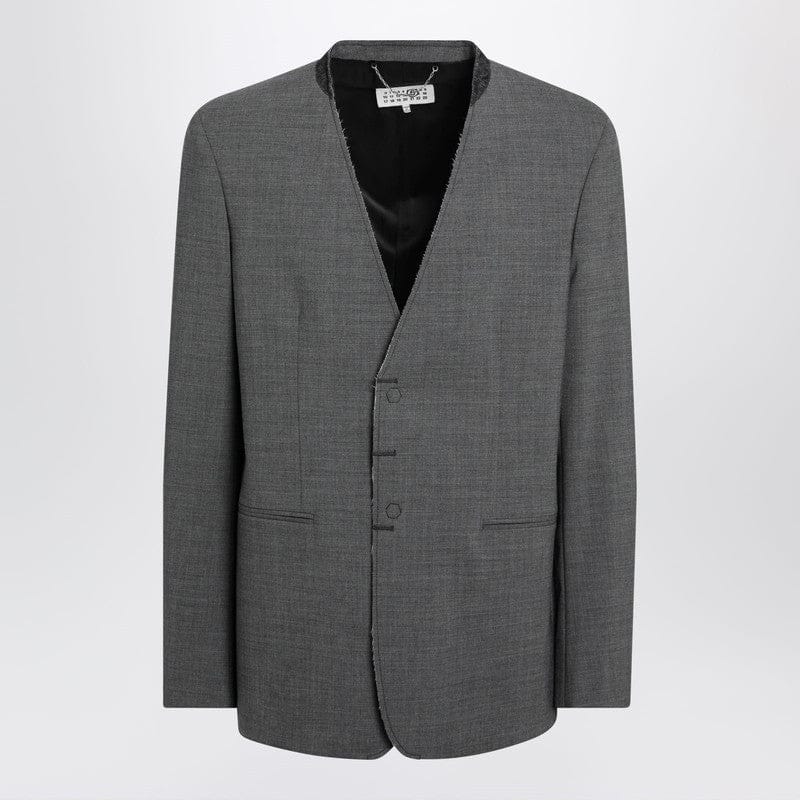 Coats & Jackets MM6 Maison Margiela - Grey melange wool-blend jacket - 50 IT Brand