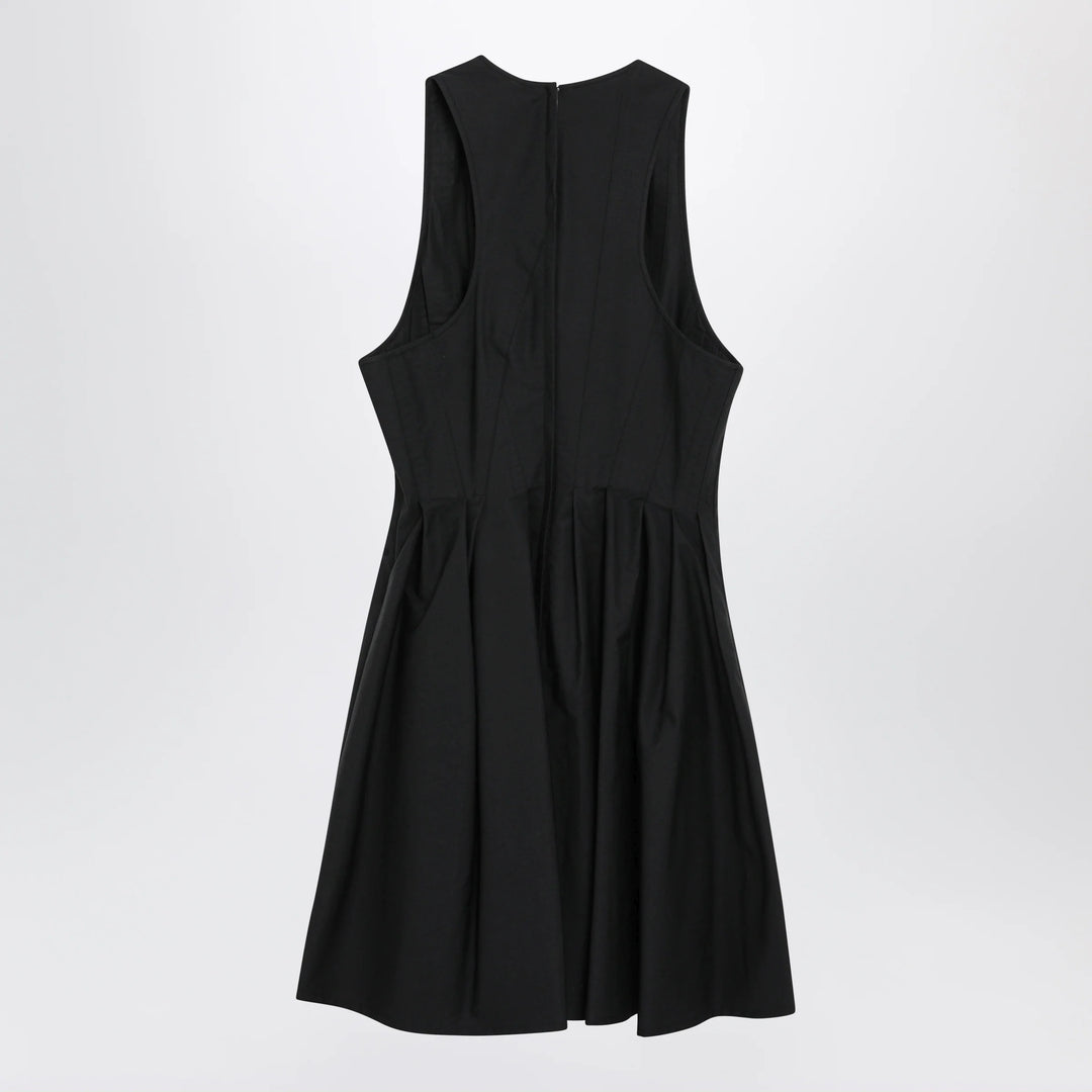 Sportmax - Sleeveless short cotton dress in black