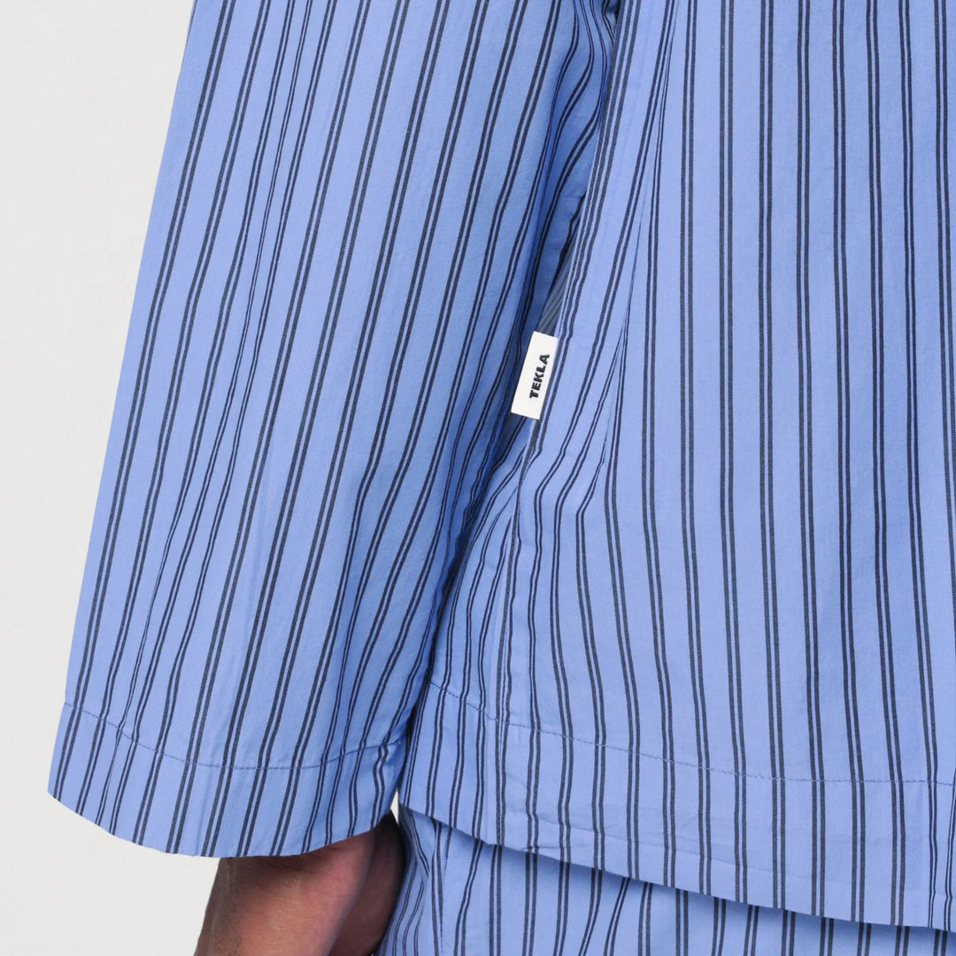 Tekla - Striped blue pyjama shirt