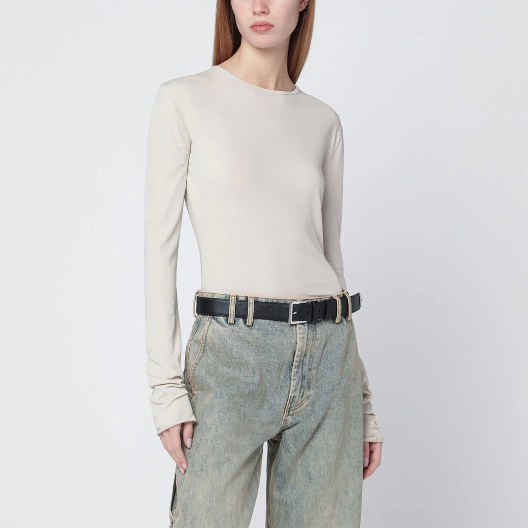 Entire Studios - White crewneck cotton-blend top