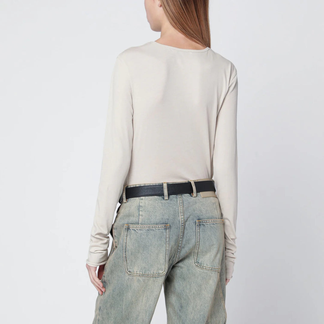 Entire Studios - White crewneck cotton-blend top