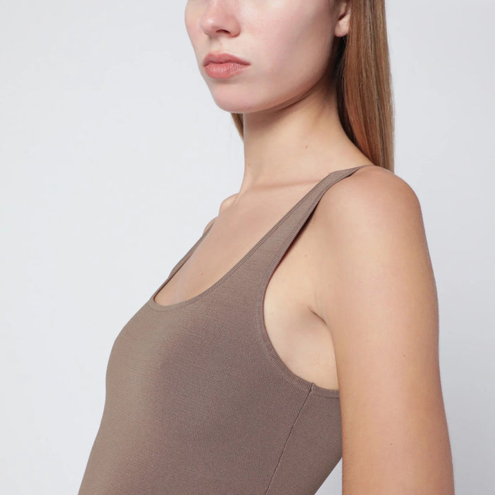 Entire Studios - Light brown viscose-blend top