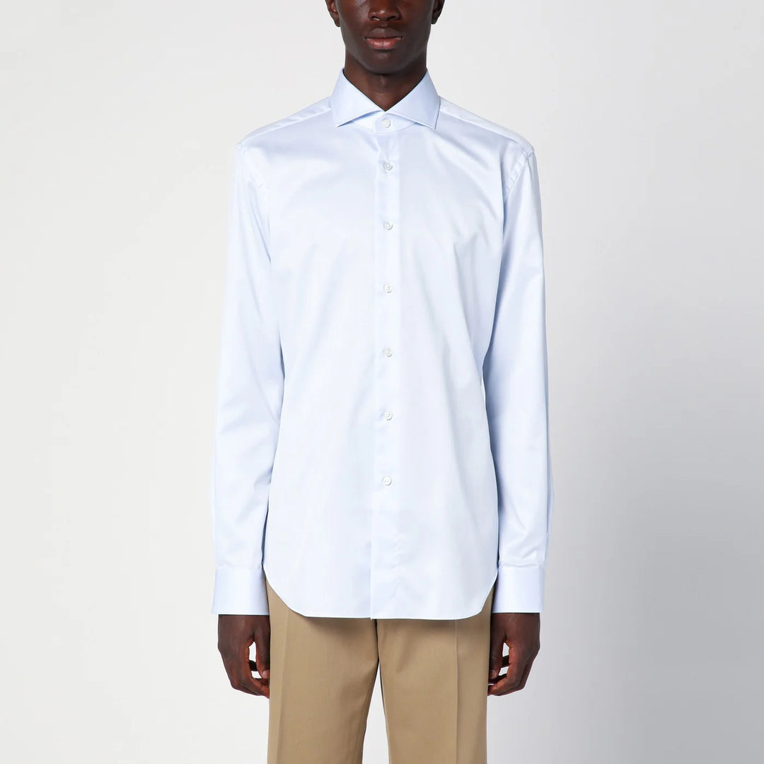 XACUS - Light blue cotton Travel shirt