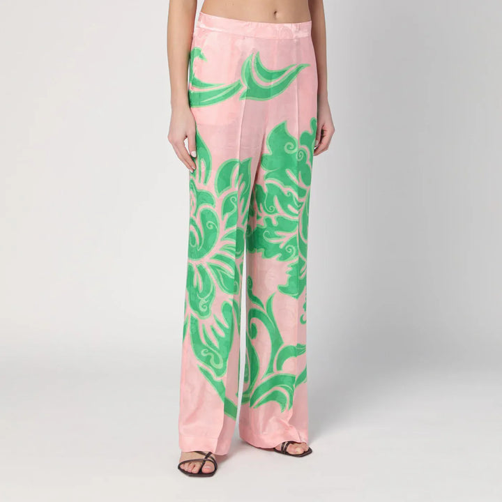 ETRO - Wide printed trousers in silk blend