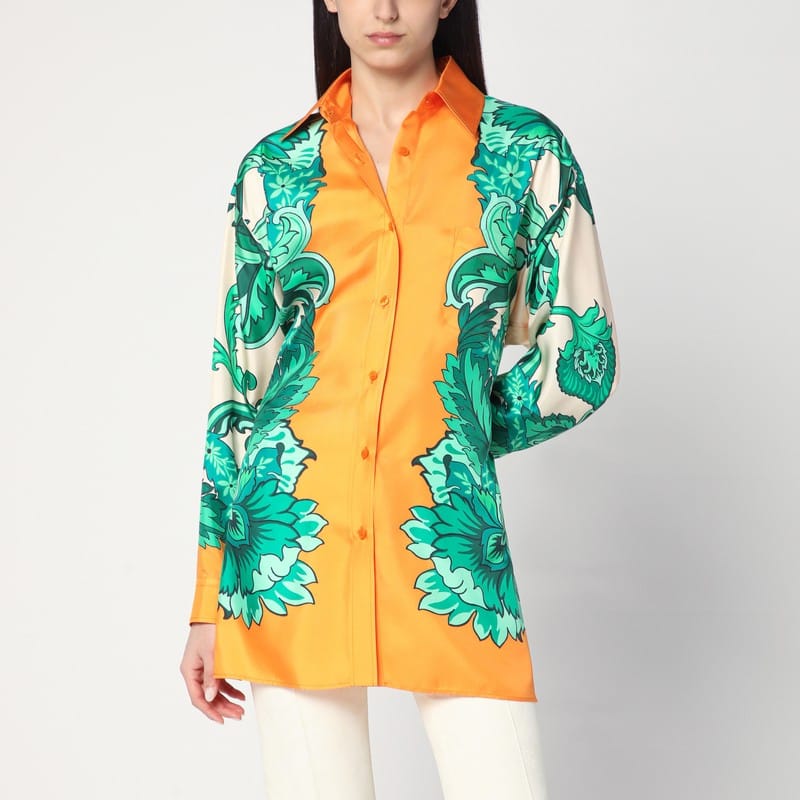 Shirts & Tops ETRO - Floral print shirt with knotted detail - 42 IT Brand