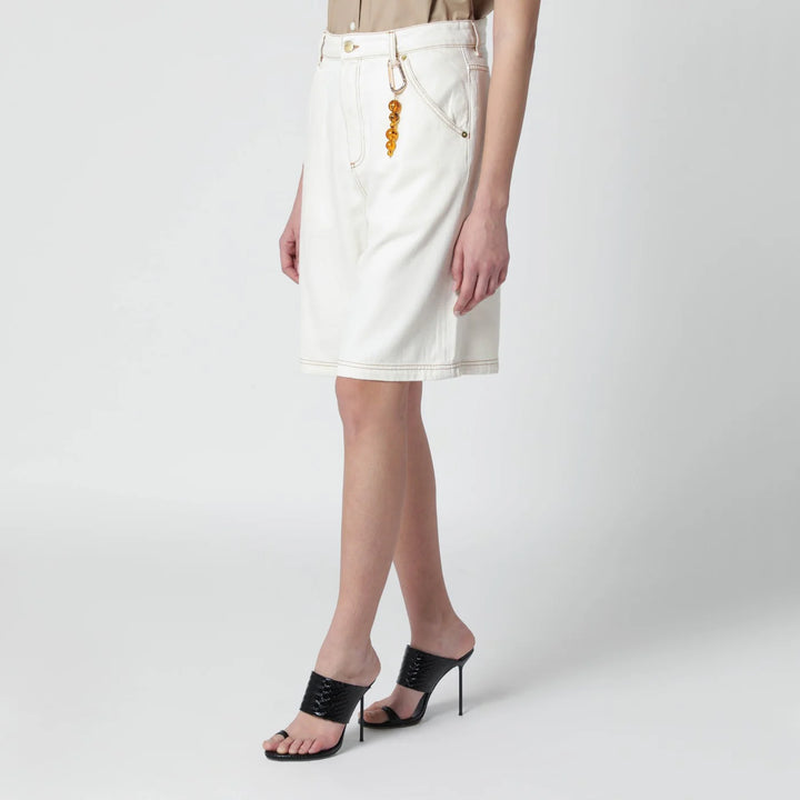 DARKPARK - Ecru cotton bermuda shorts