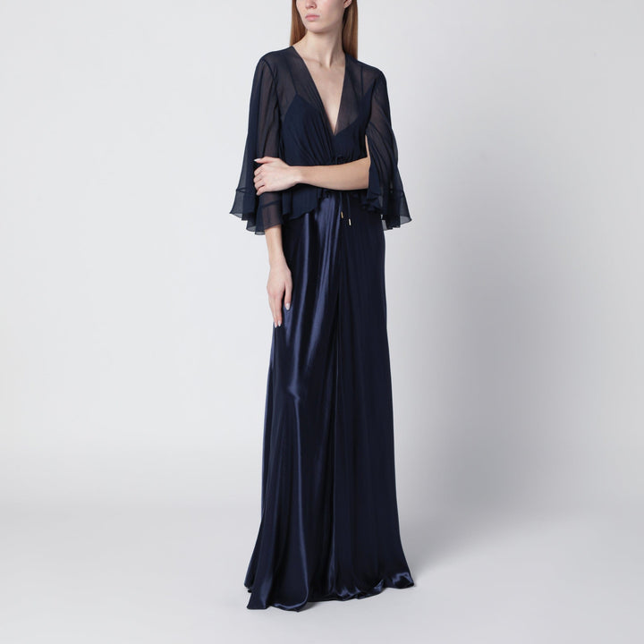 Apparel &amp; Accessories Alberta Ferretti - Long semi-transparent blue dress in viscose Brand