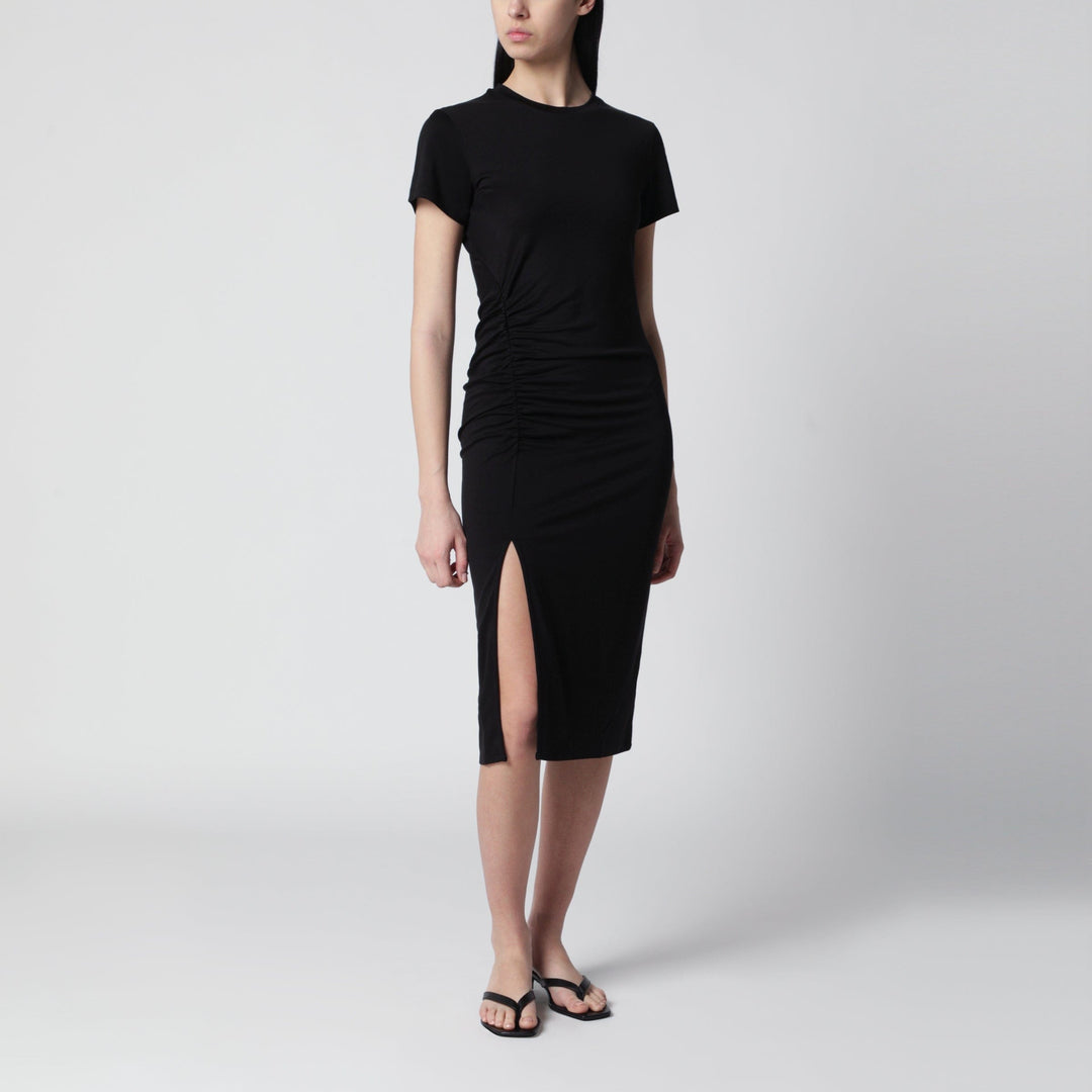 Apparel &amp; Accessories ANINE BING - Vida midi dress in stretch jersey black Brand
