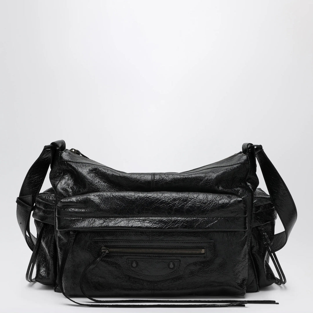 Balenciaga - Le City medium multi-pocket lambskin crossbody bag black Brand Apparel &amp; Accessories U