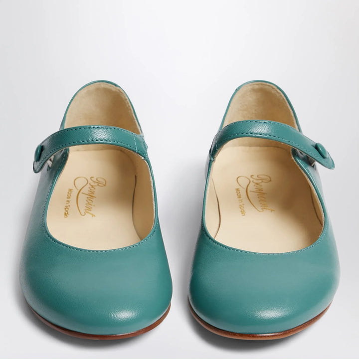 Bonpoint - Ella ballet flats in slate green leather Brand Apparel &amp; Accessories