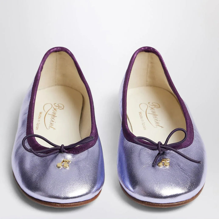 Bonpoint - Lisa iridescent lilac leather ballet flats Brand Apparel &amp; Accessories 35