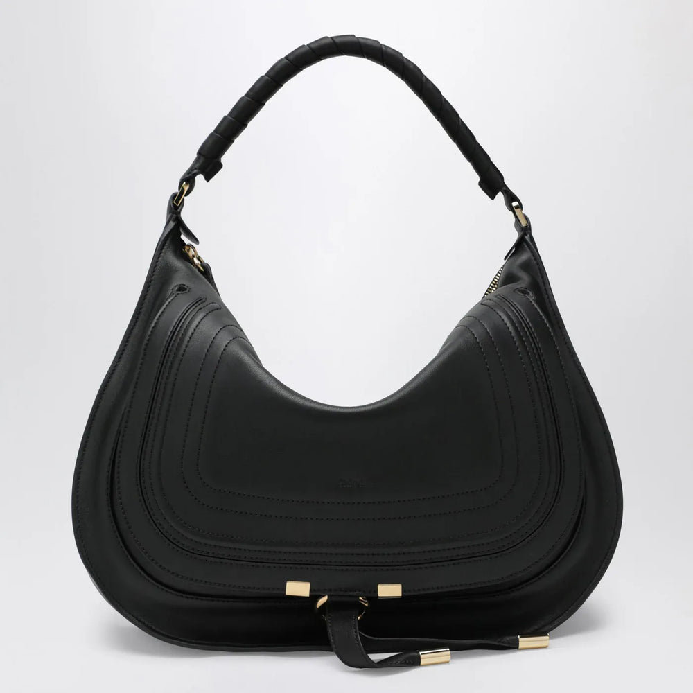 Chloé - Black leather Marcie shoulder bag Brand Apparel & Accessories TU
