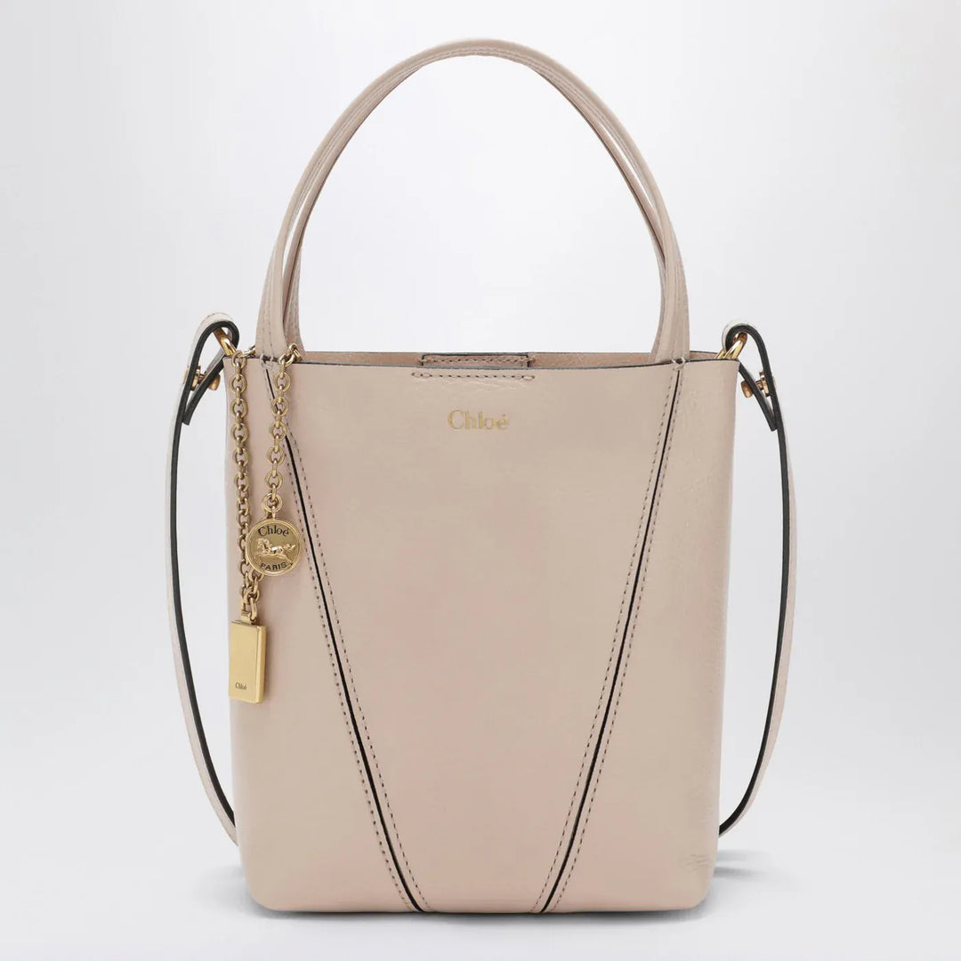Chloé - Small Chloé Spin tote bag in Cement Pink Brand Apparel &amp; Accessories TU