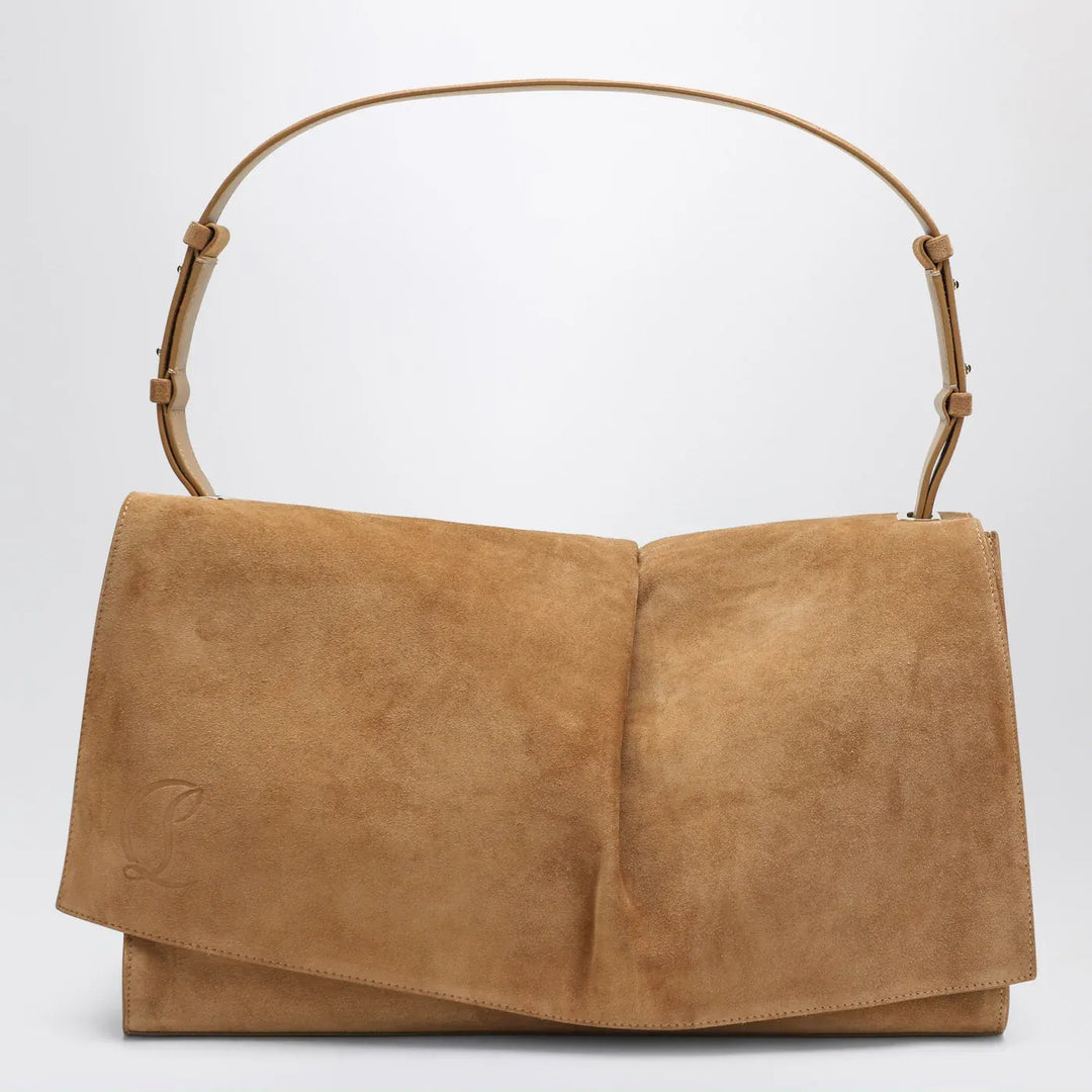 Christian Louboutin - Baggy small beige shoulder bag in suede Brand Apparel & Accessories TU