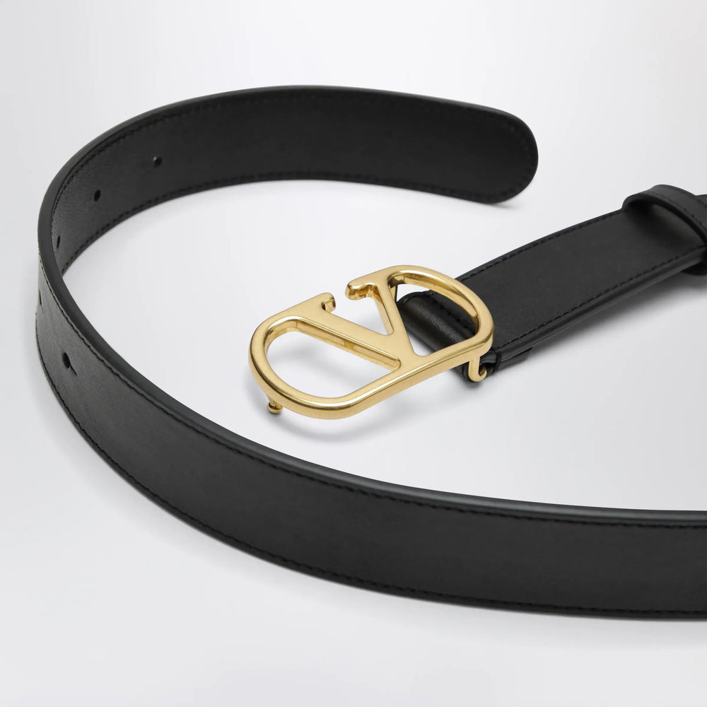 Valentino Garavani - VLogo Signature belt in smooth calf leather, black Brand Apparel & Accessories > Clothing Accessories > Belts