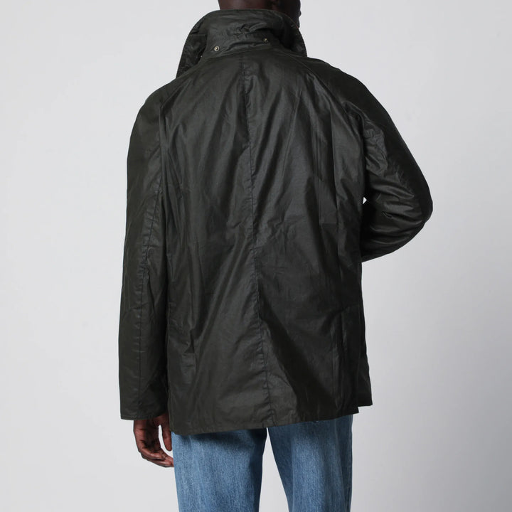 Barbour - Olive green lightweight waxed Ashby jacket Brand Apparel &amp; Accessories > Clothing > Outerwear > Coats &amp; Jackets