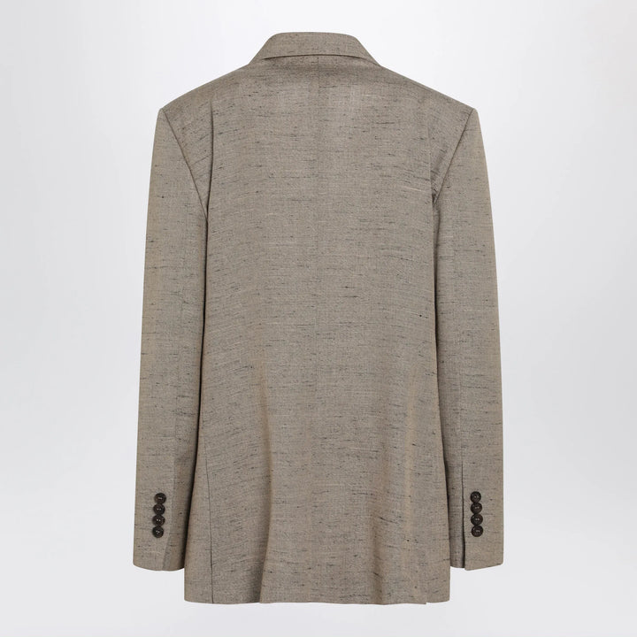 Dolce&amp;Gabbana - Sicilia double-breasted tweed-effect jacket, beige Brand Apparel &amp; Accessories > Clothing > Outerwear > Coats &amp; Jackets 40  IT