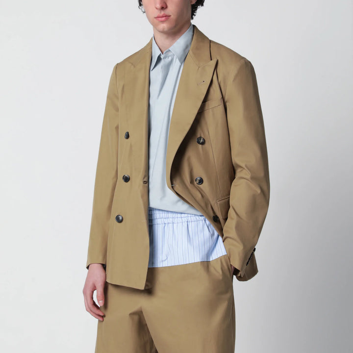 Dries Van Noten - Camel double-breasted jacket Brand Apparel &amp; Accessories > Clothing > Outerwear > Coats &amp; Jackets 46 IT