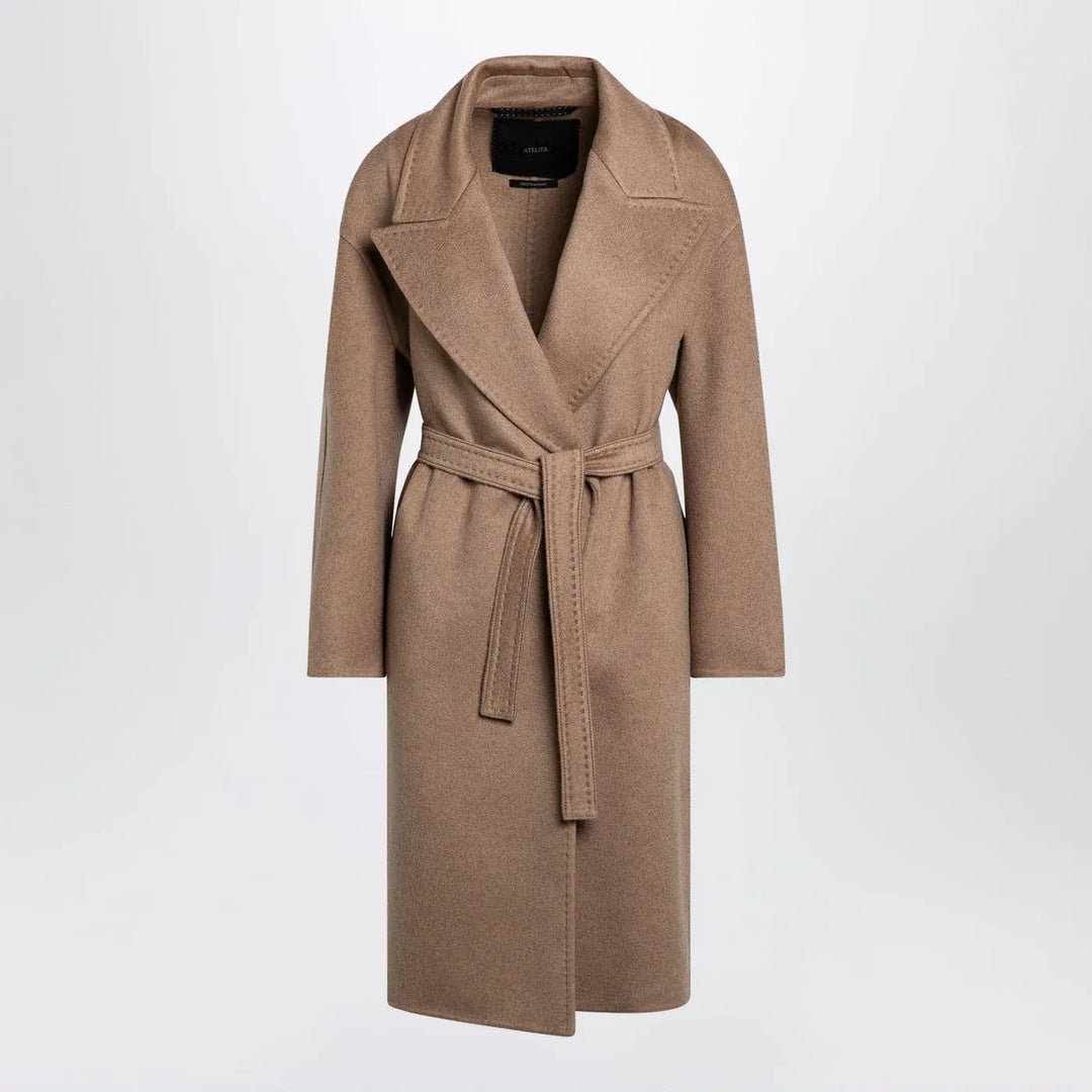Max Mara Atelier - Beige deconstructed cashmere coat Brand Apparel & Accessories > Clothing > Outerwear > Coats & Jackets 42  IT