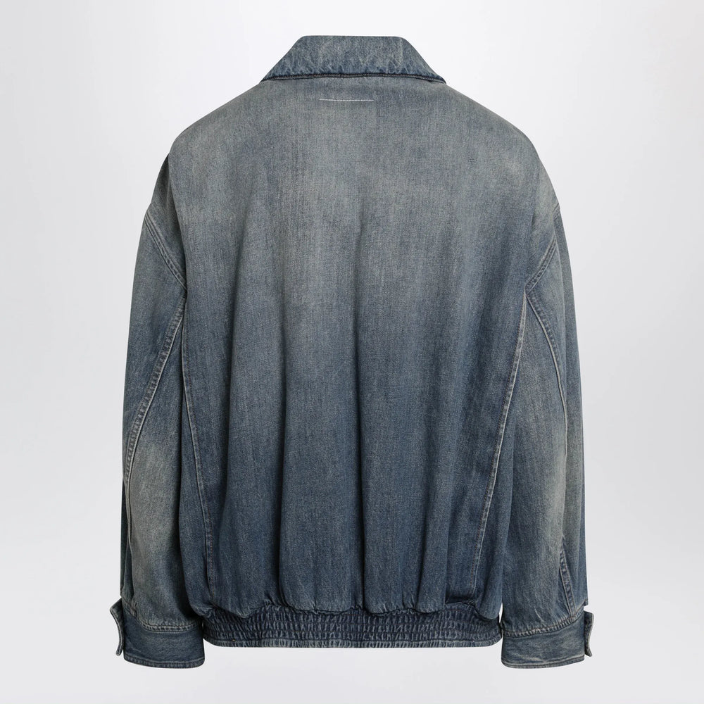 MM6 Maison Margiela - Blue denim jacket with flap pockets Brand Apparel & Accessories > Clothing > Outerwear > Coats & Jackets