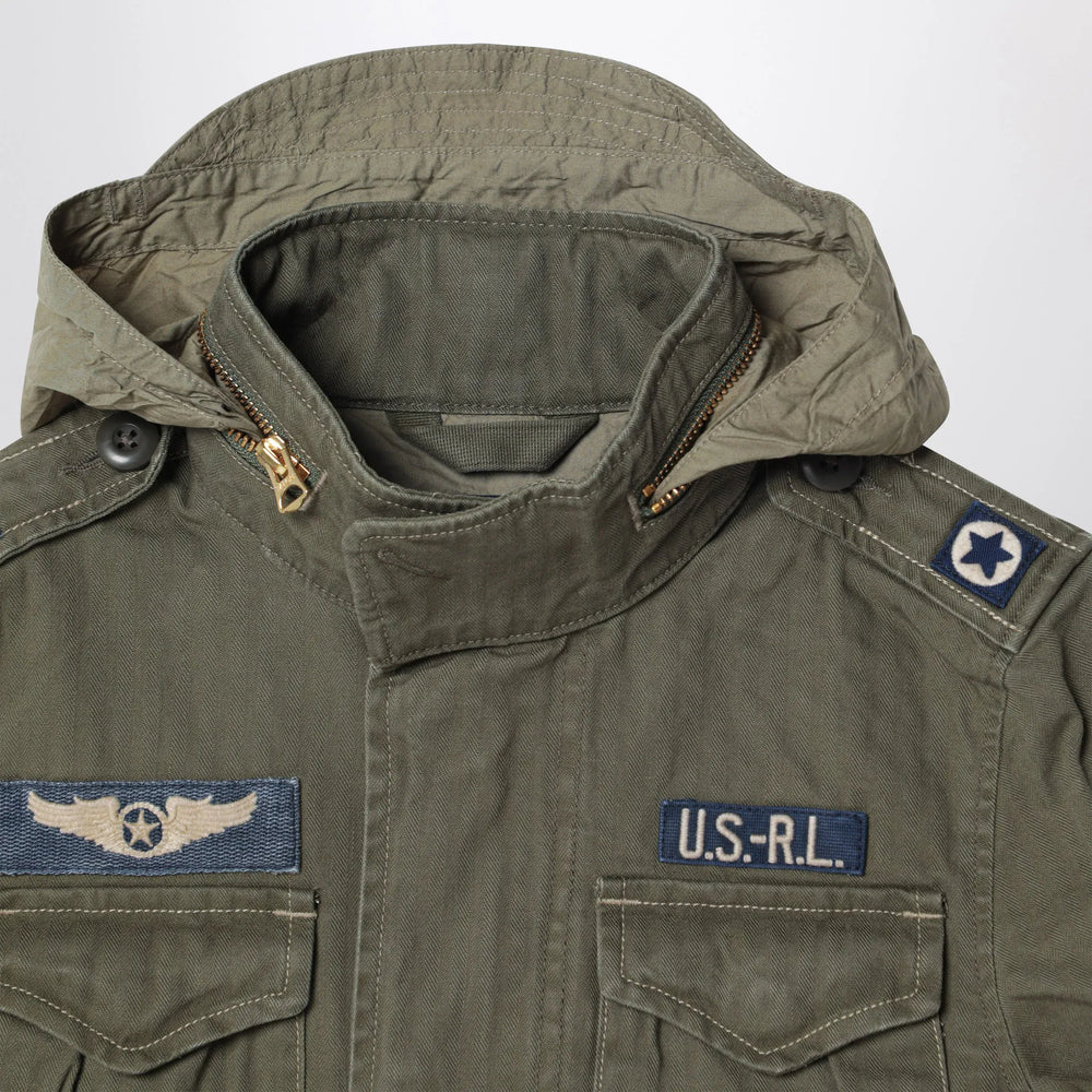 Polo Ralph Lauren - Military jacket in olive green cotton canvas Brand Apparel & Accessories > Clothing > Outerwear > Coats & Jackets
