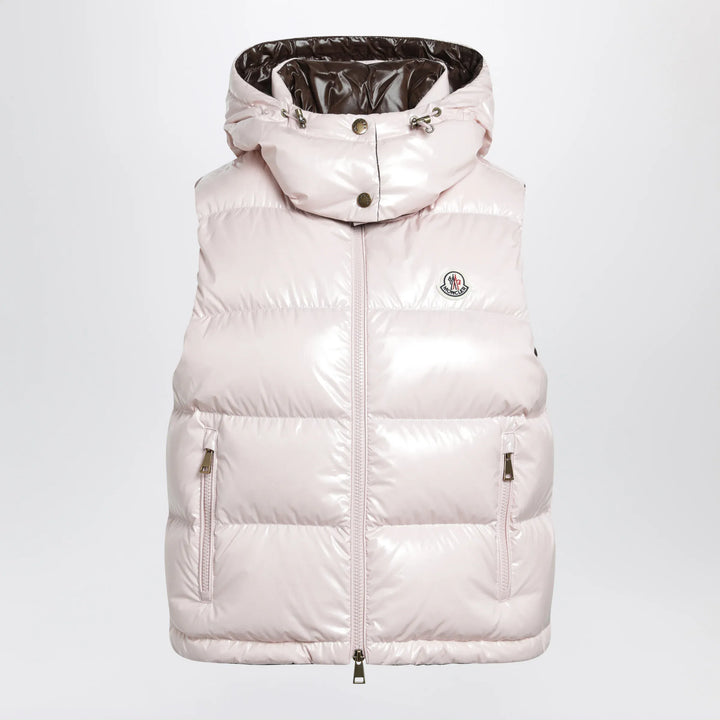 Moncler - Niverolle short down vest in nylon, pink Brand Apparel &amp; Accessories > Clothing > Outerwear > Vests 1