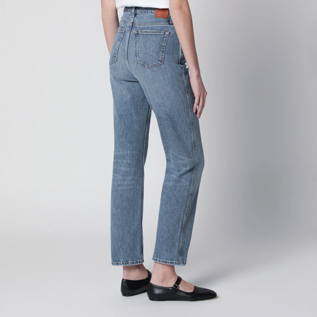 ANINE BING - High-rise jeans in light-wash cotton denim Brand Apparel &amp; Accessories > Clothing > Pants