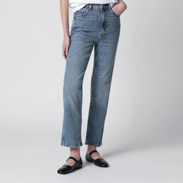 ANINE BING - High-rise jeans in light-wash cotton denim Brand Apparel &amp; Accessories > Clothing > Pants 24