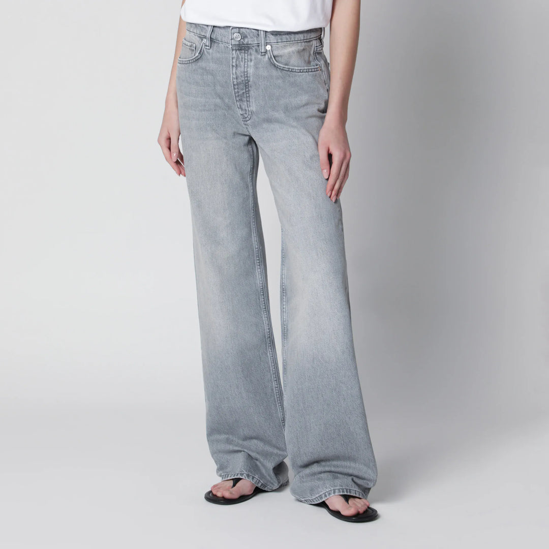 ANINE BING - Jeans Hugh high-rise in light grey denim Brand Apparel &amp; Accessories > Clothing > Pants 24