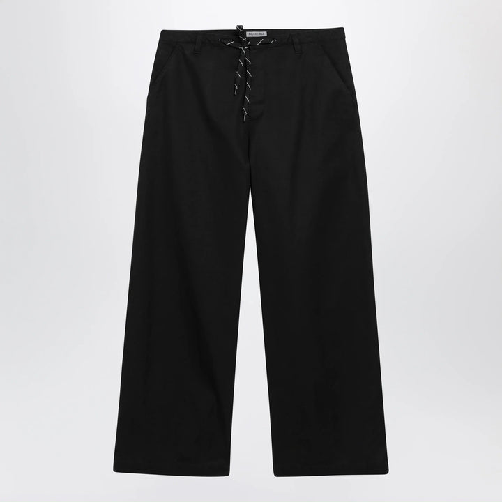 Balenciaga - Black cotton twill chino trousers Brand Apparel &amp; Accessories > Clothing > Pants 46 IT