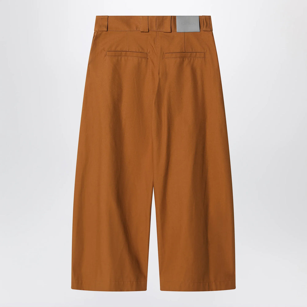 Balenciaga - Camel-colored cotton trousers Brand Apparel & Accessories > Clothing > Pants