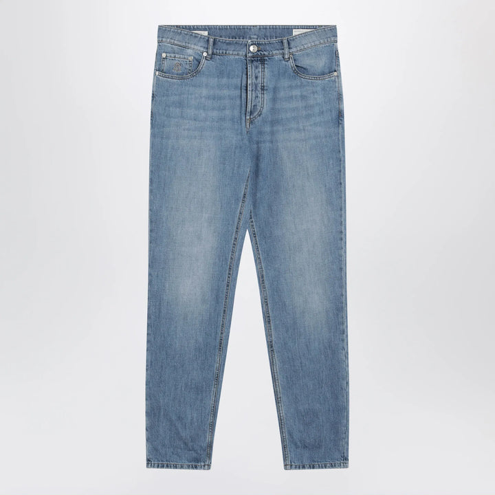 Brunello Cucinelli - Traditional-fit five-pocket jeans in light blue denim Brand Apparel &amp; Accessories > Clothing > Pants 52 IT