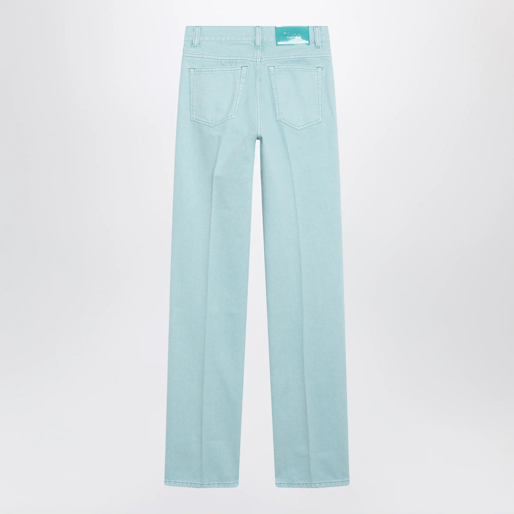 Chloé - Straight jeans in turquoise organic cotton denim Brand Apparel & Accessories > Clothing > Pants
