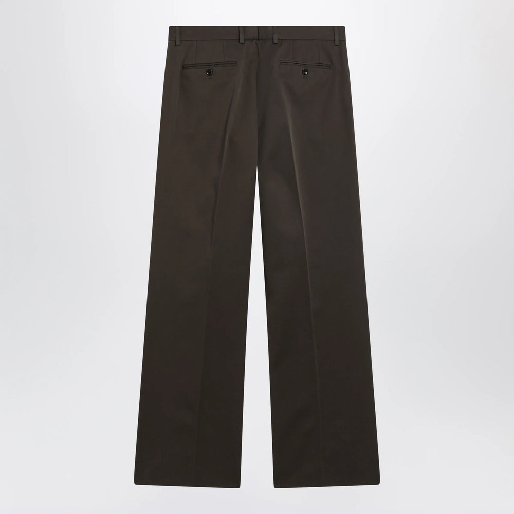 Dolce&Gabbana - Tailored cotton trousers in brown Brand Apparel & Accessories > Clothing > Pants 50 IT