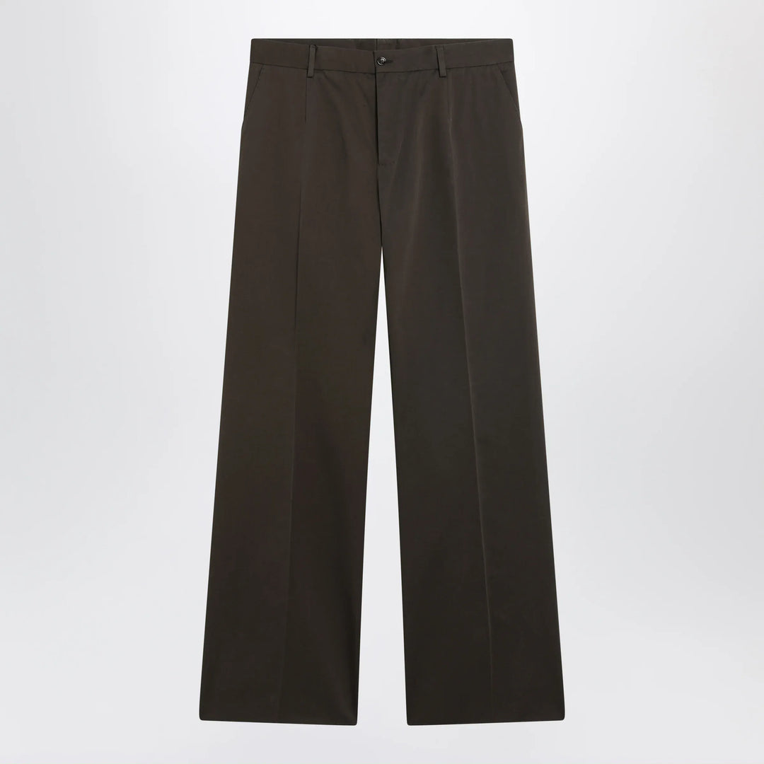 Dolce&amp;Gabbana - Tailored cotton trousers in brown Brand Apparel &amp; Accessories > Clothing > Pants 50 IT