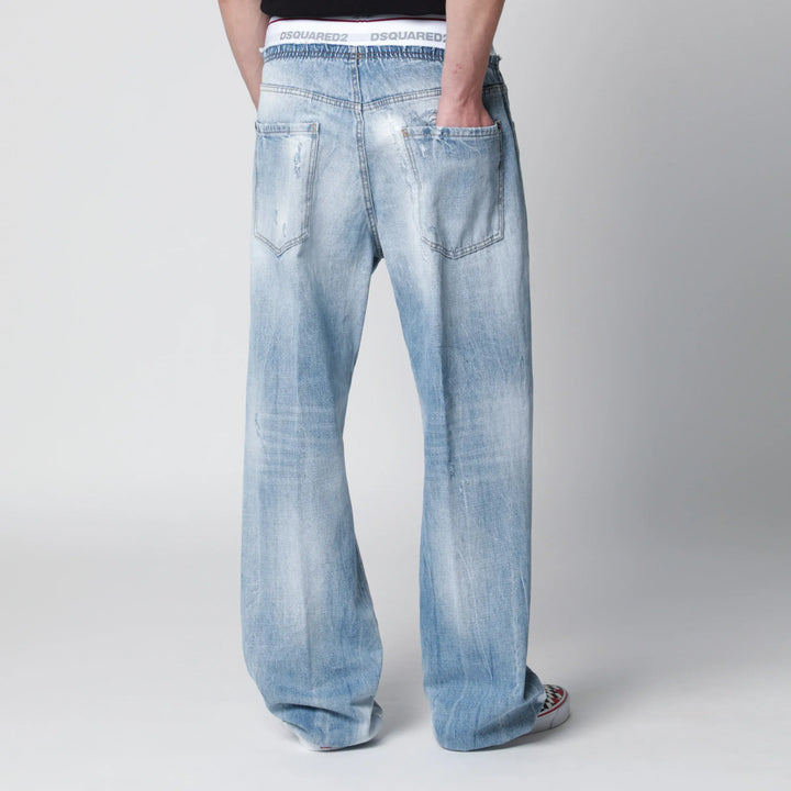 Dsquared2 - Light-wash blue denim jogger jeans Brand Apparel &amp; Accessories > Clothing > Pants