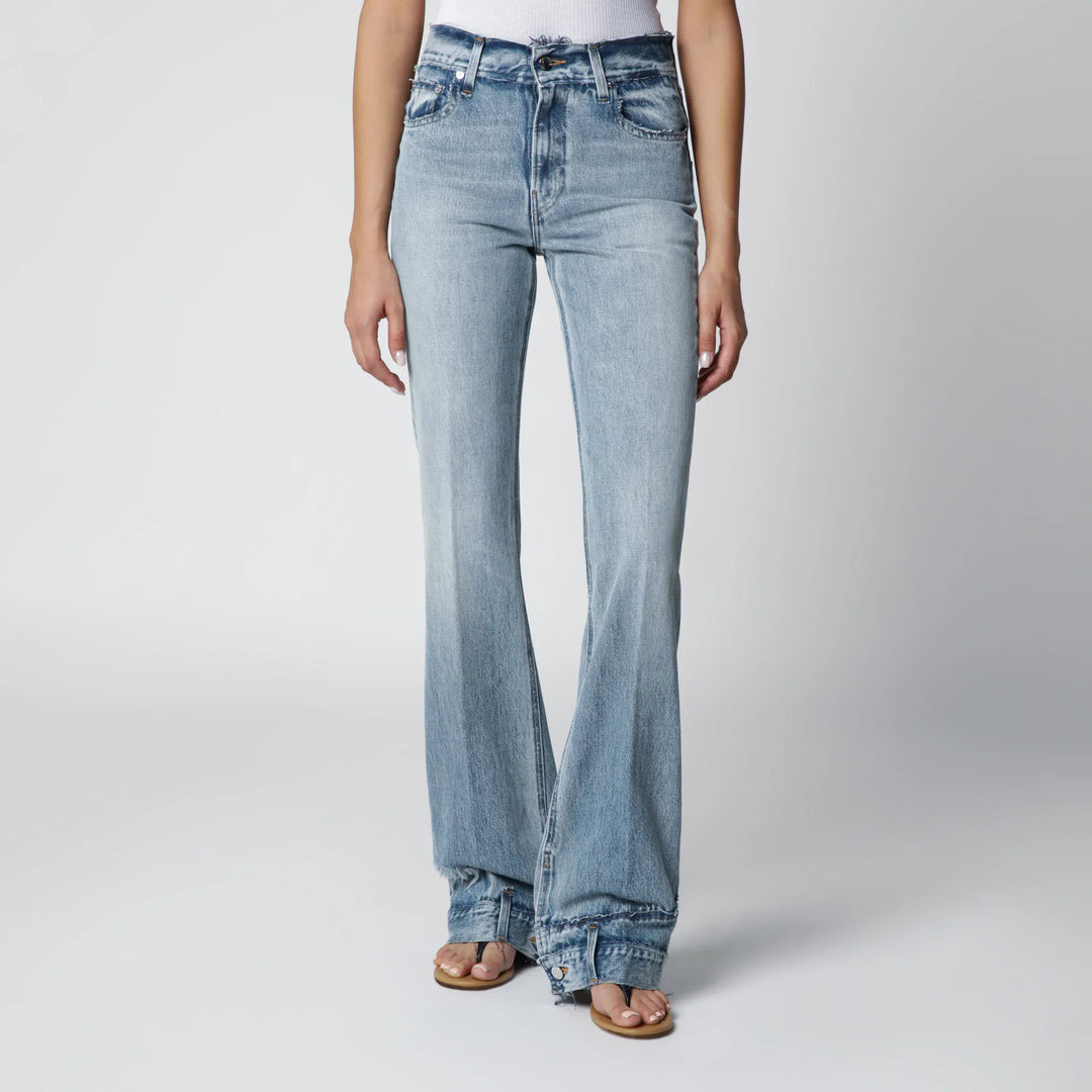 HAIKURE - Flora high-waisted flared jeans in light blue denim Brand Apparel &amp; Accessories > Clothing > Pants 24