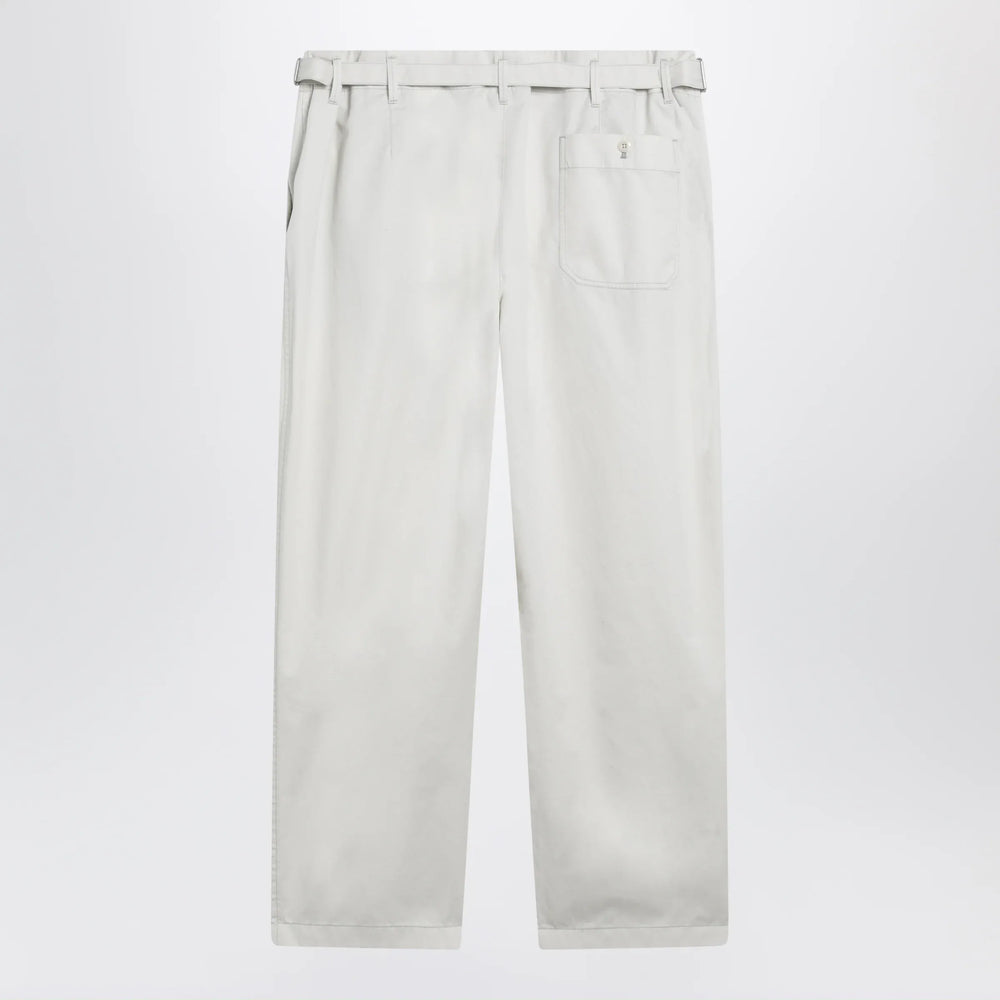 LEMAIRE - Powder white cotton trousers Brand Apparel & Accessories > Clothing > Pants