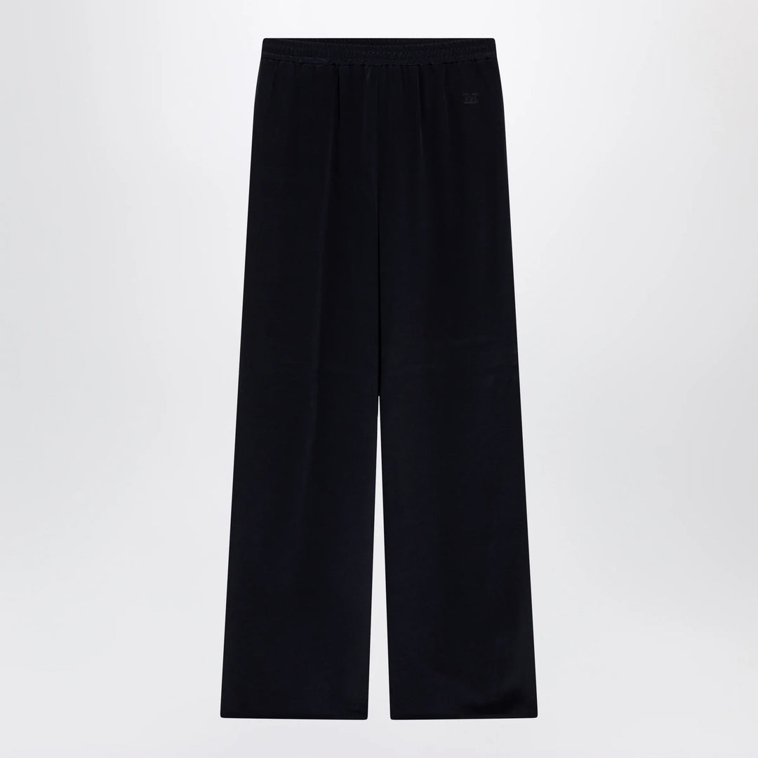 Max Mara - Navy blue silk relaxed trousers Brand Apparel & Accessories > Clothing > Pants 42  IT