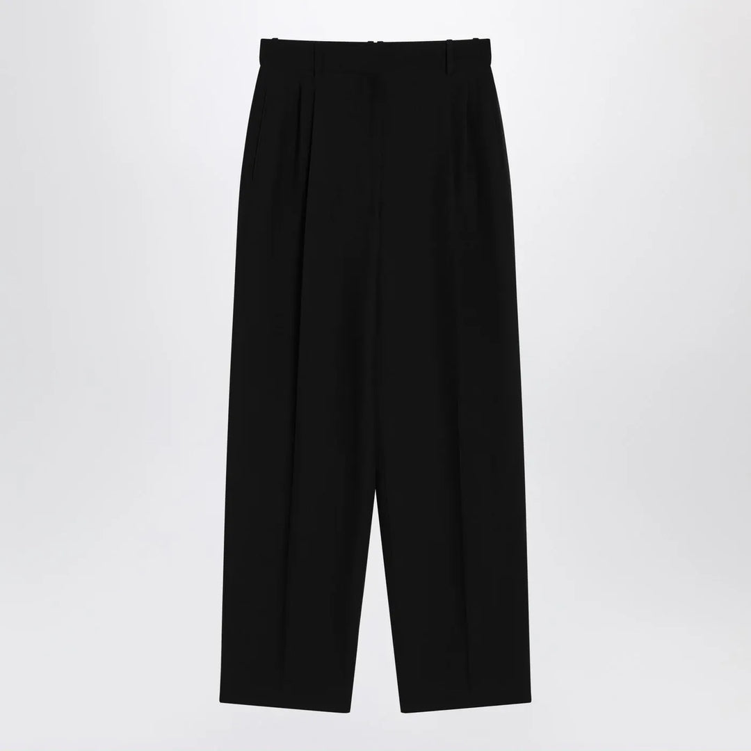 The Row - Lilas trousers in black wool and linen Brand Apparel & Accessories > Clothing > Pants 6 US