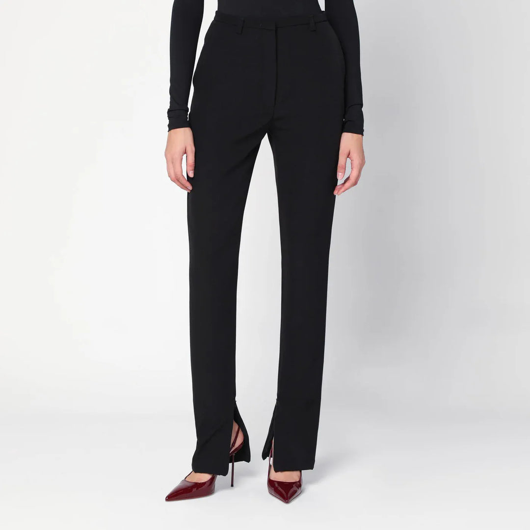 TheLatest - Black trousers with zipped slits Brand Apparel & Accessories > Clothing > Pants 40  IT