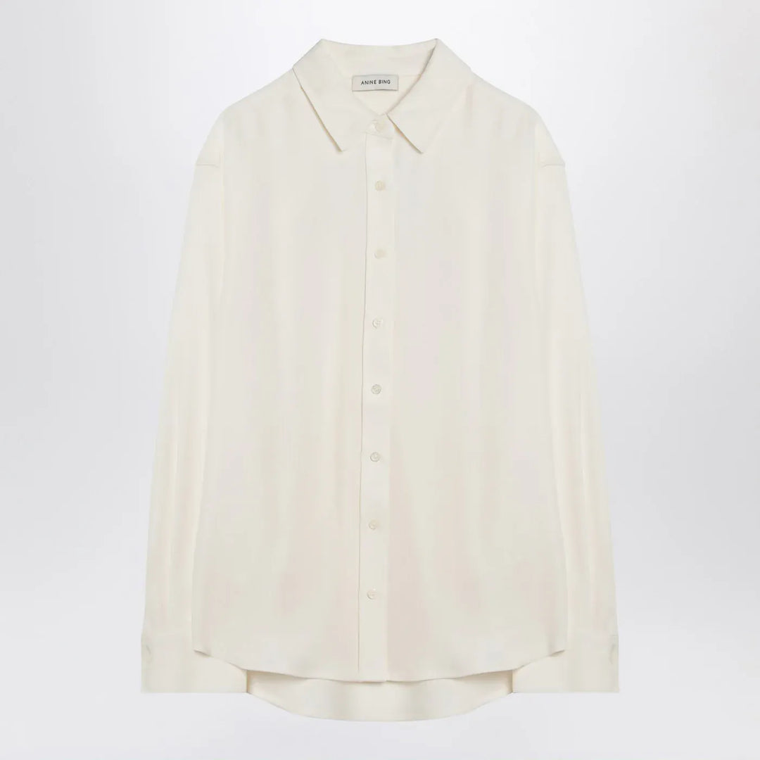 ANINE BING - Ivory Braxton shirt Brand Apparel &amp; Accessories > Clothing > Shirts &amp; Tops M