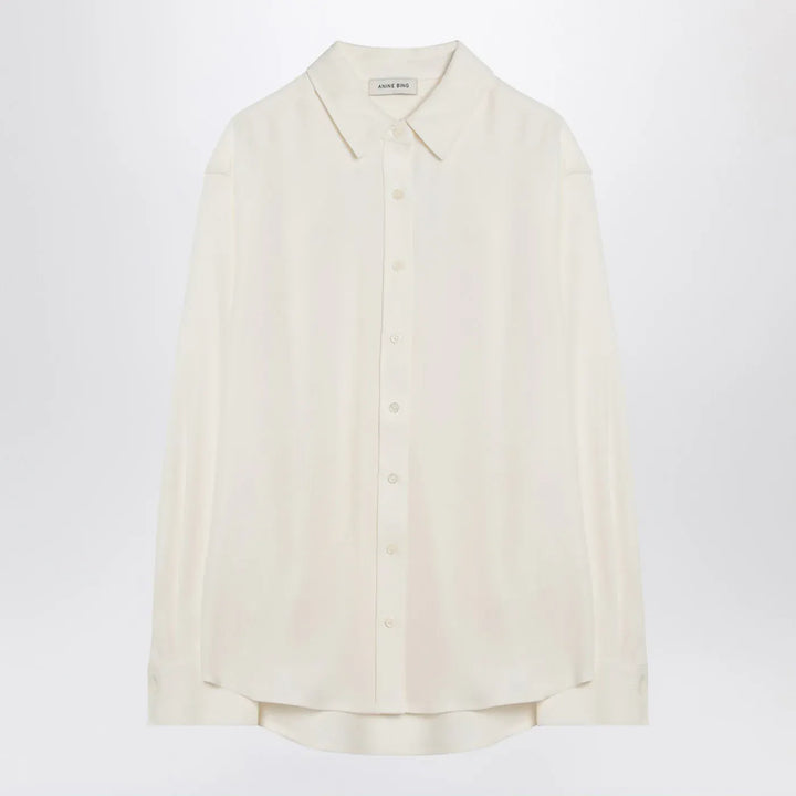 ANINE BING - Ivory Braxton shirt Brand Apparel &amp; Accessories > Clothing > Shirts &amp; Tops M