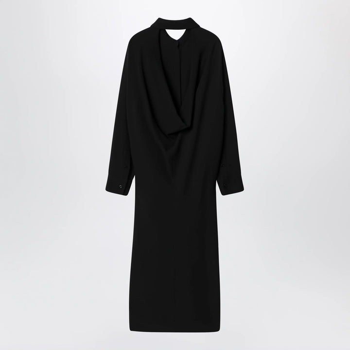 Balenciaga - Black shirt dress in wool and silk Brand Apparel &amp; Accessories > Clothing > Shirts &amp; Tops