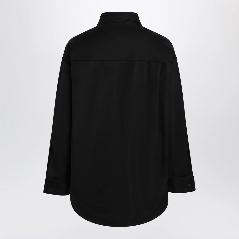 Balenciaga - Classic cocoon shirt in double cotton, black Brand Apparel & Accessories > Clothing > Shirts & Tops