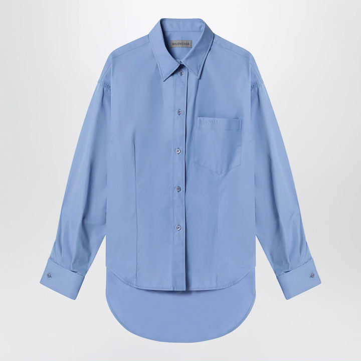 Balenciaga - Light blue cotton shirt Brand Apparel &amp; Accessories > Clothing > Shirts &amp; Tops 38  FR