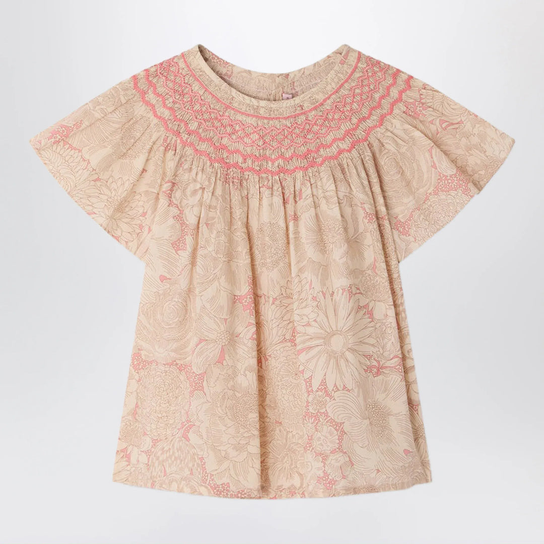 Bonpoint - Adelice pink blouse in Liberty fabric Brand Apparel &amp; Accessories > Clothing > Shirts &amp; Tops